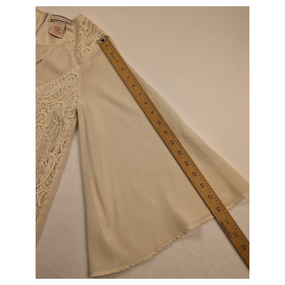 Anthropologie Flying‎ Tomato Dress Sm Cream Dainty Lace Boho Embroidery Retro - Picture 6 of 12